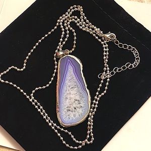 BOGO!! Moroccan, Heated Polished Frosted Purple Druzy Plume Agate slice